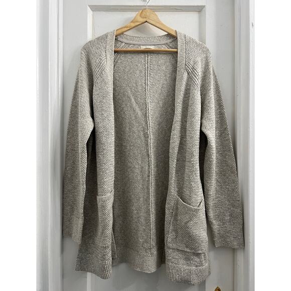 Fat Face Cotton Blend Chinky Knit Cardigan Sweater Oatmeal Beige, size 10 - Picture 2 of 7